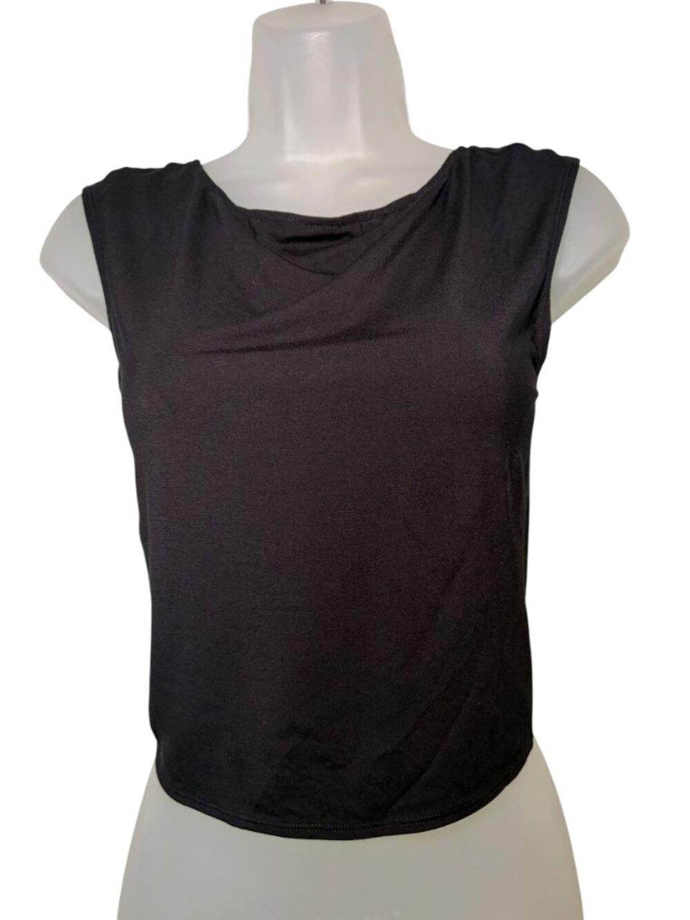 o.p.t. Linnea Black Open Back Stretch Crop Top NWT Small - Picture 3 of 6